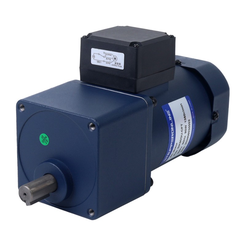 90W 110VAC 60Hz 103RPM 5,80Nm (821,35oz.in) Flanşlı 90mm Mahmuzlu Redüktör Tek Fazlı AC Endüksiyon Motoru