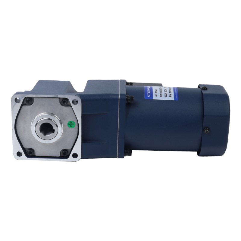 90W 110VAC 45RPM 14.00Nm (1982.56oz.in) Flanşlı 90mm Dik Açılı Şanzıman İçi Boş Şaft Tek Fazlı AC Endüksiyon Motoru