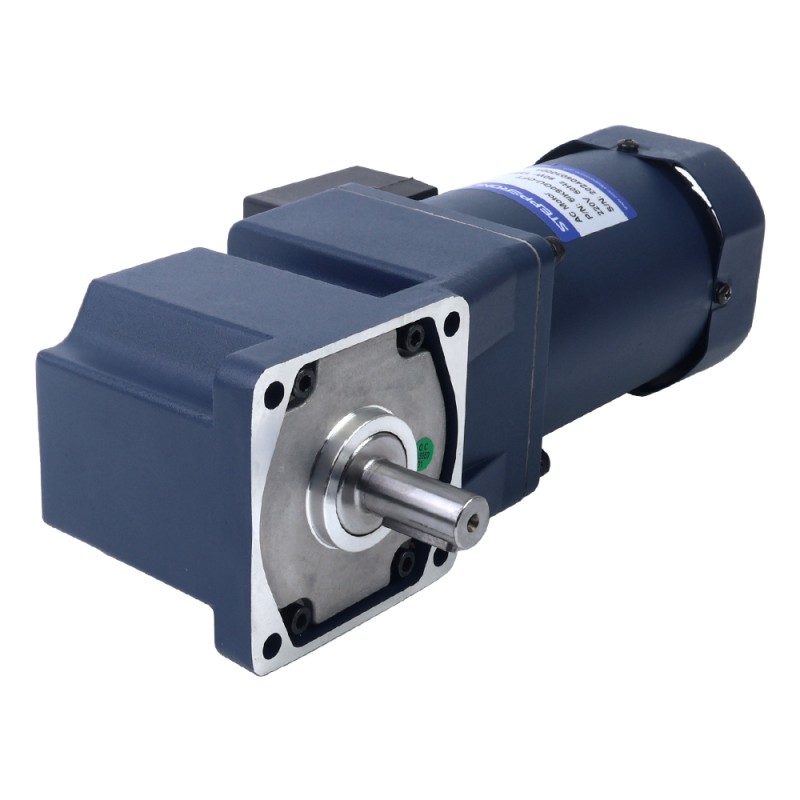 90W 110VAC 67,5RPM 9,30Nm (1316,99oz.in) Flanş 90mm Dik Açı Şanzıman Kama Yolu Şaft Tek Fazlı AC Endüksiyon Motoru