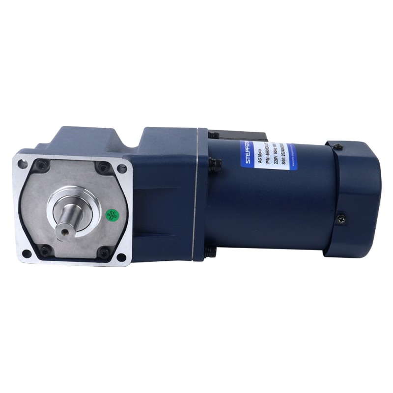 90W 110VAC 67,5RPM 9,30Nm (1316,99oz.in) Flanş 90mm Dik Açı Şanzıman Kama Yolu Şaft Tek Fazlı AC Endüksiyon Motoru