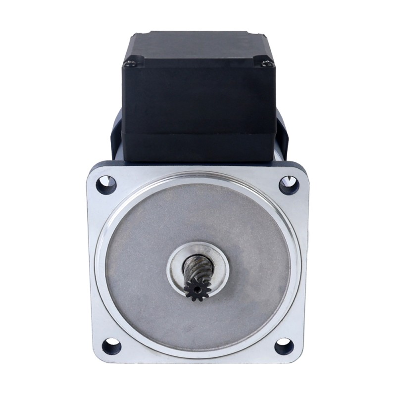 90W 220/380VAC 45RPM 14.00Nm (1982.56oz.in) Flanşlı 90mm Dik Açılı Şanzıman Kama Yolu Şaft Üç Fazlı AC Endüksiyon Motoru