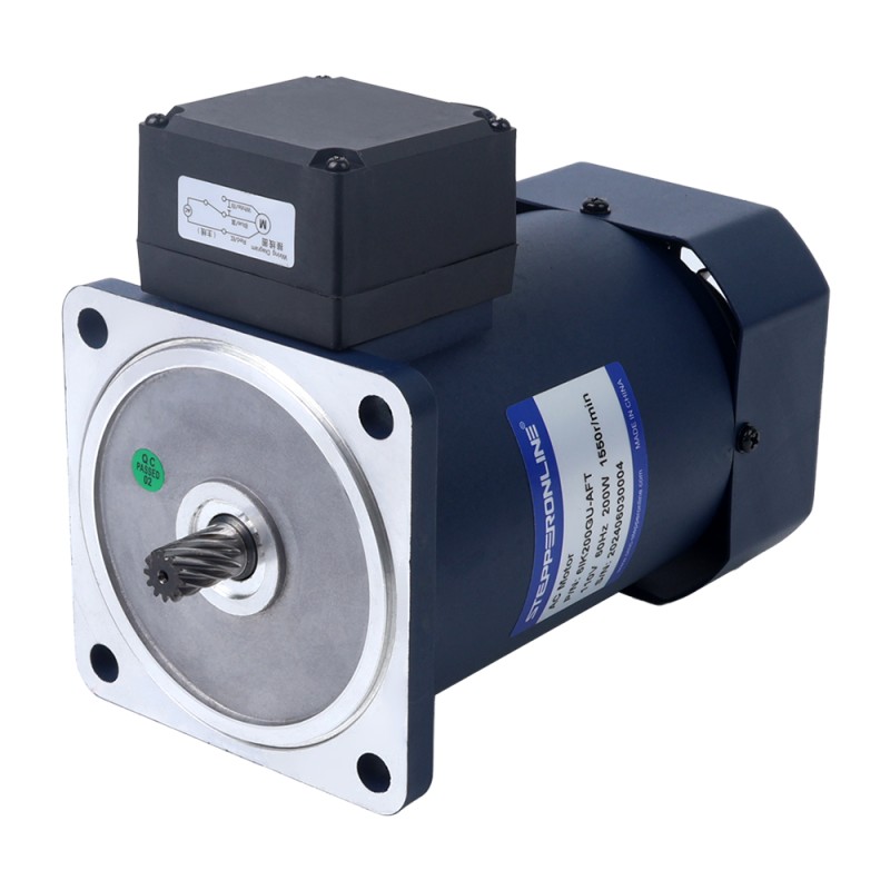 200W 110VAC 67,5RPM 21,00Nm (2973,84oz.in) Flanşlı 104mm Dik Açı Şanzıman İçi Boş Şaft Tek Fazlı AC Endüksiyon Motoru