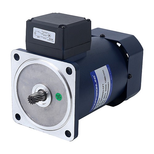 200W 220VAC 45RPM 31.00Nm (4389.96oz.in) Flanşlı 104mm Dik Açılı Şanzıman İçi Boş Şaft Tek Fazlı AC Endüksiyon Motoru