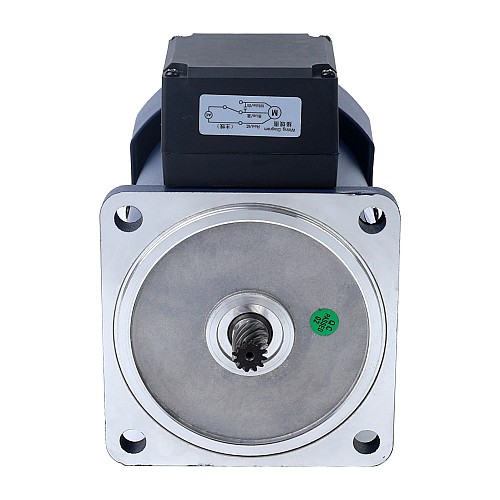 200W 220VAC 45RPM 31.00Nm (4389.96oz.in) Flanşlı 104mm Dik Açılı Şanzıman İçi Boş Şaft Tek Fazlı AC Endüksiyon Motoru