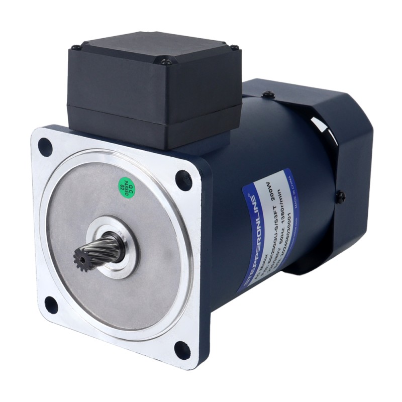 200W 220/380VAC 10.00Nm (1416.12oz.in) Flanşlı 104mm Dik Açılı Şanzıman İçi Boş Şaft Üç Fazlı AC Endüksiyon Motoru