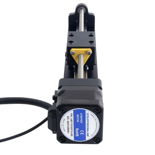 Nema 17 Adım Motoru Kılavuz Vidalı Doğrusal Aktüatör 1,5A Strok 200mm 0,25Nm (35,40oz.in) Kılavuz 2,54mm (0,1") Sensörlü