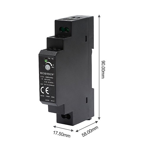 15W 24V 0,63A 85-264VAC/120-370VDC DIN Ray Anahtarlama Güç Kaynağı
