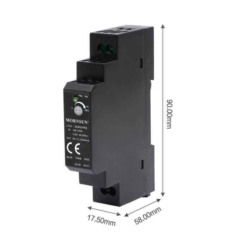 15W 48V 0.32A 85-264VAC/120-370VDC DIN Ray Anahtarlama Güç Kaynağı