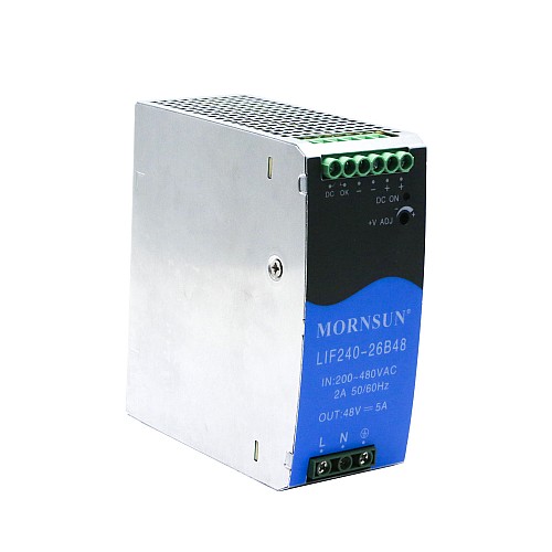 PFC Fonksiyonlu 240W 48V 5.0A 180-550VAC/254-780VDC DIN Ray Anahtarlama Güç Kaynağı