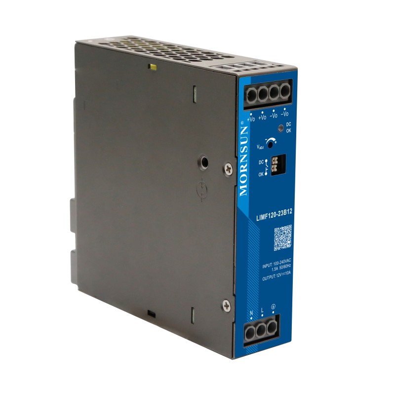 PFC Fonksiyonlu 120W 24V 5.0A 85-277VAC/120-390VDC DIN Ray Anahtarlama Güç Kaynağı