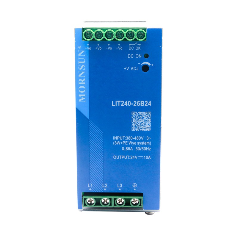 240W 24V 10.0A 320-600VAC/450-850VDC DIN Ray Anahtarlama Güç Kaynağı