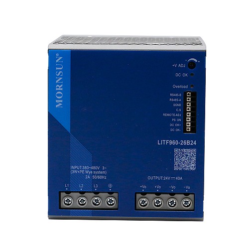 PFC Fonksiyonlu 960W 24V 40.0A 3x320-600VAC/450-800VDC DIN Ray Anahtarlama Güç Kaynağı PFC Fonksiyonlu 960W 24V 40.0A 3x320-600VAC/450-800VDC DIN Ray Anahtarlama Güç Kaynağı