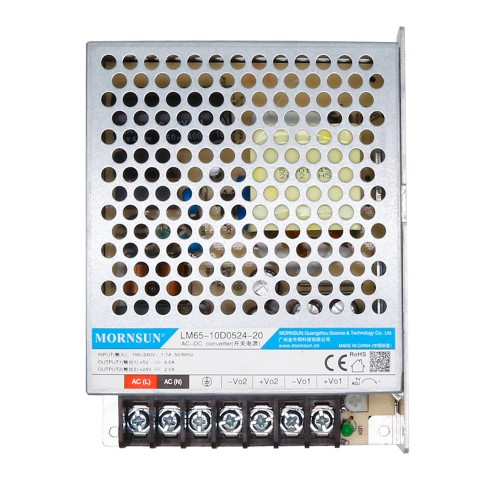 65W 5.1V/4A 24V/2A 90-264VAC/120-370VDC Anahtarlama Güç Kaynağı