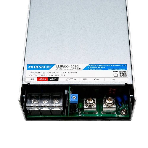 PFC Fonksiyonlu 600W 15V 40.0A 80-277VAC/110-390VDC Anahtarlama Güç Kaynağı