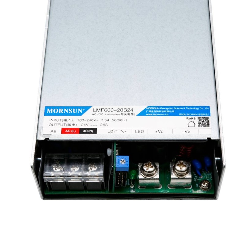 PFC Fonksiyonlu 600W 12V 50.0A 80-277VAC/110-390VDC Anahtarlama Güç Kaynağı
