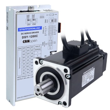 DSY Serisi 1000W CANopen DC Servo Motor 24-70VDC 3,20Nm Frenli 3000rpm 17-Bit Artımlı Enkoder IP65