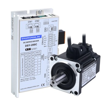 DSY Serisi 200W CANopen DC Servo Motor 24-70VDC 0,637Nm 3000rpm 17-Bit Artımlı Kodlayıcı IP65