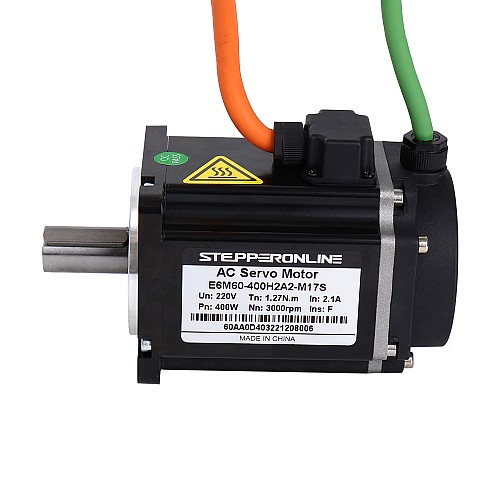E6 Serisi 400W AC Servo Motor Kiti 3000rpm 1,27Nm 17 Bit Kodlayıcı IP65