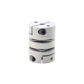 CN Satışta - 5mm - 6,35mm Esnek Çift Diskli Kaplin 26x35mm CNC Adım Motoru Şaft Kaplini