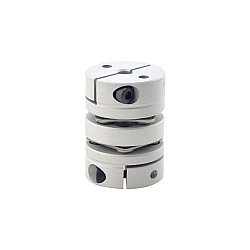 CN Satışta - 5mm - 6,35mm Esnek Çift Diskli Kaplin 26x35mm CNC Adım Motoru Şaft Kaplini