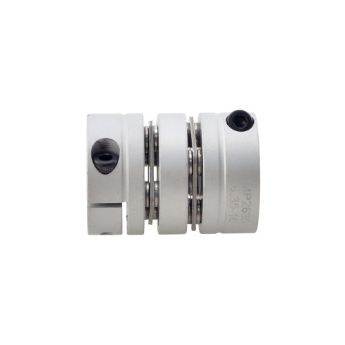6,35 mm - 10 mm Esnek Çift Diskli Kaplin 26x35 mm CNC Adım Motoru Şaft Kaplini