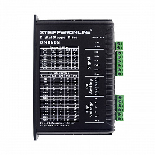 Nema 34 Motor için Dijital Step Motor Sürücüsü 2.1-8.4A 24-70VAC veya 30-110VDC Nema 34 Motor için Dijital Step Motor Sürücüsü 2.1-8.4A 24-70VAC veya 30-110VDC