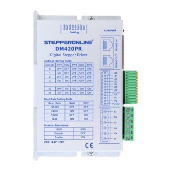 Nema 11, 14, 17 Step Motor için Y Serisi Modbus RS485 Step Motor Sürücüsü 0-2,0A 24-50VDC