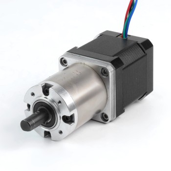 İkinci El – Çin Deposu - Nema 17 Bipolar Step Motor L=48mm Dişli Oranı 51:1 Planet Dişli Kutusu