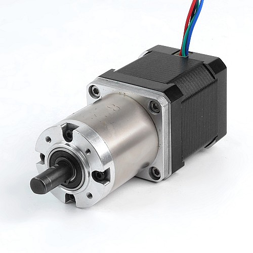 Kullanılmış - Nema 17 Bipolar Step Motor L=48mm Dişli Oranı 51:1 Planet Dişli Kutusu