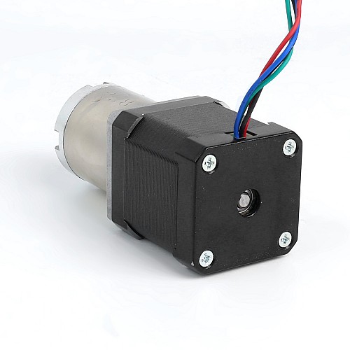 Kullanılmış - Nema 17 Bipolar Step Motor L=48mm Dişli Oranı 51:1 Planet Dişli Kutusu