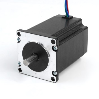 İkinci El – Çin Deposu - Nema 23 Adım Motoru 2,4 Nm (339,87 oz.in) 4A 57x57x82mm 8mm Şaft 4 Kablo