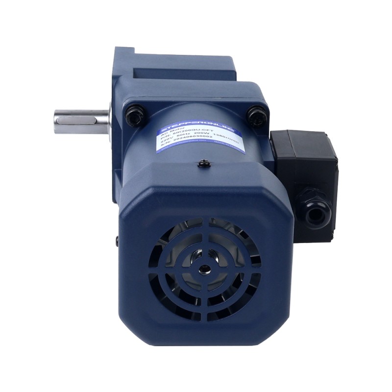 200W 220/380VAC 60.00Nm (8496.70oz.in) Flanş 104mm Dik Açı Şanzıman Kama Yolu Şaft Üç Fazlı AC Endüksiyon Motoru