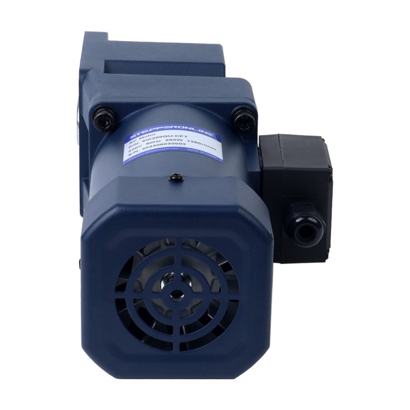 200W 220/380VAC 60.00Nm (8496.70oz.in) Flanşlı 104mm Dik Açı Şanzıman İçi Boş Şaft Üç Fazlı AC Endüksiyon Motoru