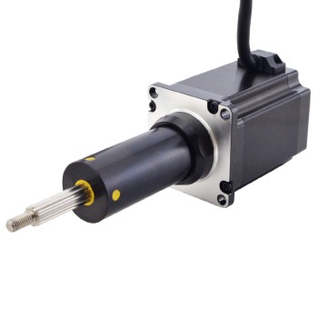 NEMA 23 Captive Acme Lineer Adım Motoru 4.0A 75mm Yığın Vidalı Uç 5.08mm (0.2") Hareket 63.5mm