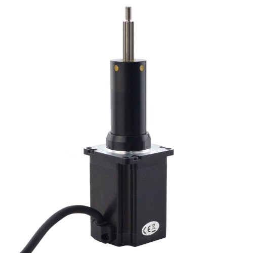 NEMA 23 Captive Acme Lineer Adım Motoru 4.0A 75mm Yığın Vidalı Uç 5.08mm (0.2") Hareket 63.5mm