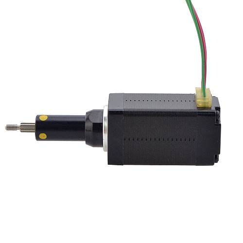 NEMA 8 Captive Acme Lineer Adım Motoru 0,5A 38,2 mm Yığın Vidalı Uç 2 mm (0,07874") Hareket 19,1 mm