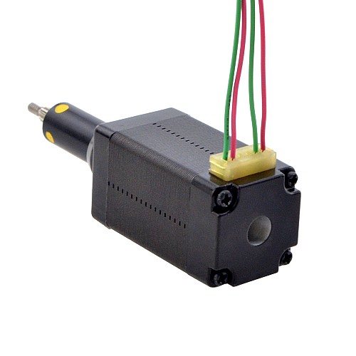 NEMA 8 Captive Acme Lineer Adım Motoru 0,5A 38,2 mm Yığın Vidalı Uç 2 mm (0,07874") Hareket 19,1 mm