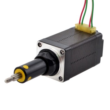 NEMA 8 Captive Acme Lineer Adım Motoru 0,5A 38,2 mm Yığın Vidalı Uç 2 mm (0,07874") Hareket 19,1 mm