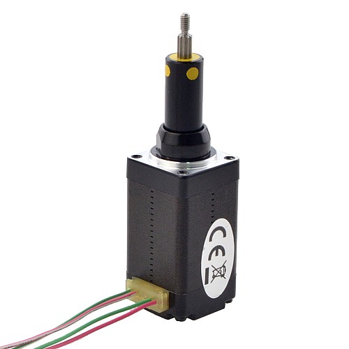 NEMA 8 Captive Acme Lineer Adım Motoru 0,5A 38,2 mm Yığın Vidalı Uç 2 mm (0,07874") Hareket 19,1 mm