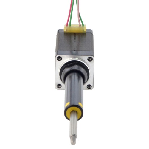 NEMA 8 Captive Acme Lineer Adım Motoru 0,5A 38,2 mm Yığın Vidalı Uç 2 mm (0,07874") Hareket 38,1 mm