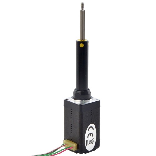 NEMA 8 Captive Acme Lineer Adım Motoru 0,5A 38,2 mm Yığın Vidalı Uç 2 mm (0,07874") Hareket 38,1 mm