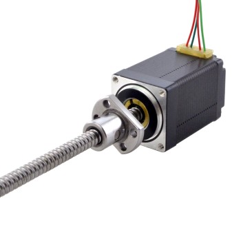 NEMA 11 Harici Bilyalı Vidalı Lineer Adım Motoru 1.0A 46mm Yığın Vidası Girişi 2mm (0.07874") Giriş Uzunluğu 150mm