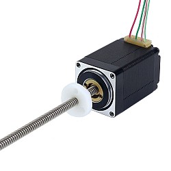 NEMA 11 Harici Acme Lineer Adım Motoru 1.0A 46mm Yığın Vida Bağlantısı 2.54mm (0.1") Bağlantı Uzunluğu 250mm