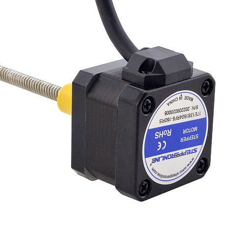 NEMA 17 Harici Acme Lineer Adım Motoru 1.5A 34mm Yığın Vida Bağlantısı 6.35mm (0.25") Bağlantı Uzunluğu 150mm