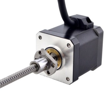 NEMA 17 Harici Bilyalı Vidalı Lineer Adım Motoru 2.5A 48mm Yığın Vidası Girişi 2mm (0.07874") Giriş Uzunluğu 150mm