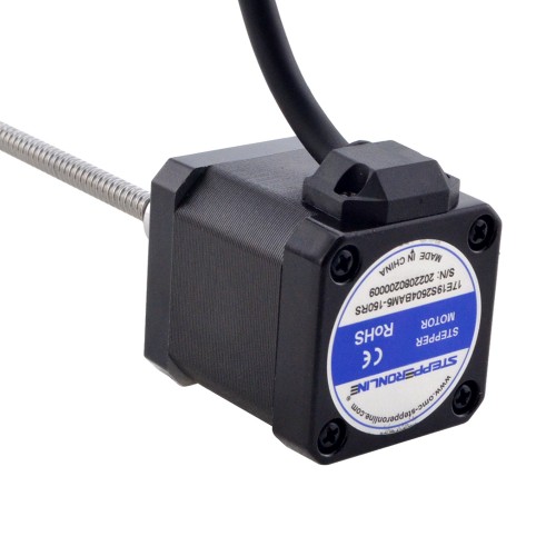 NEMA 17 Harici Bilyalı Vidalı Lineer Adım Motoru 2.5A 48mm Yığın Vidası Girişi 2mm (0.07874") Giriş Uzunluğu 150mm