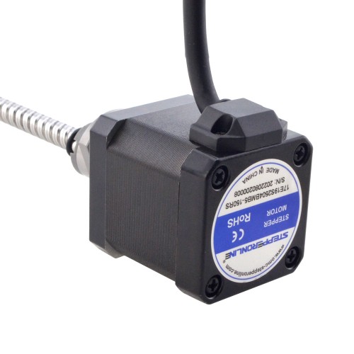 NEMA 17 Harici Bilyalı Vidalı Lineer Adım Motoru 2.5A 48mm Yığın Vidası Girişi 8mm (0.3150") Giriş Uzunluğu 150mm
