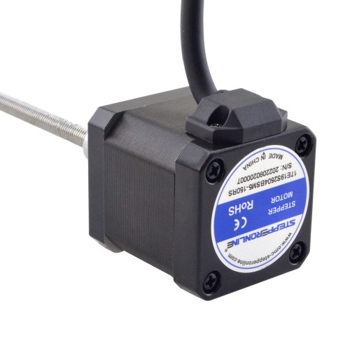 NEMA 17 Harici Bilyalı Vidalı Lineer Adım Motoru 2.5A 48mm Yığın Vidası Girişi 1mm (0.03937") Giriş Uzunluğu 150mm