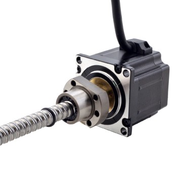 NEMA 23 Harici Bilyalı Vidalı Lineer Adım Motoru 3.0A 56mm Yığın Vidalı Uç 5mm (0.1969") Uç Uzunluğu 200mm