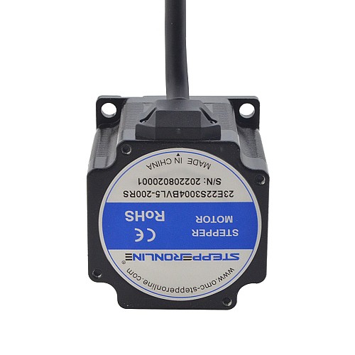 NEMA 23 Harici Bilyalı Vidalı Lineer Adım Motoru 3.0A 56mm Yığın Vidalı Uç 5mm (0.1969") Uç Uzunluğu 200mm